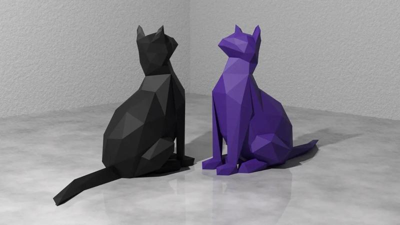 Low Poly Kitty Cat