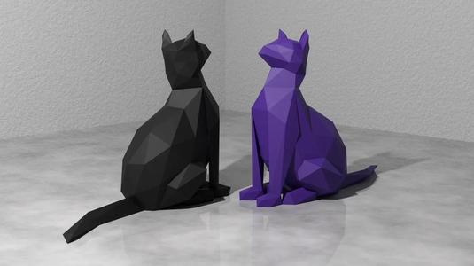 Low Poly Kitty Cat