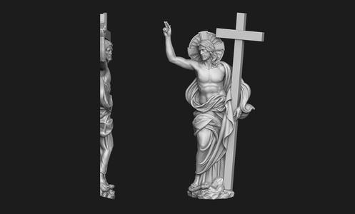 Christ Risen Bas-Relief