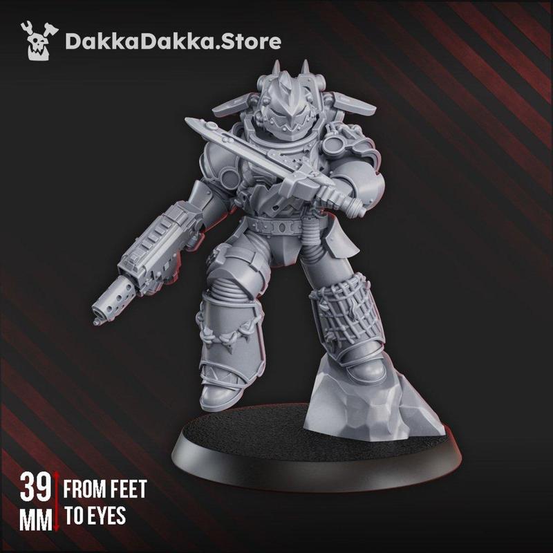 White Megalodon Clan Storm Warrior with Jetpack