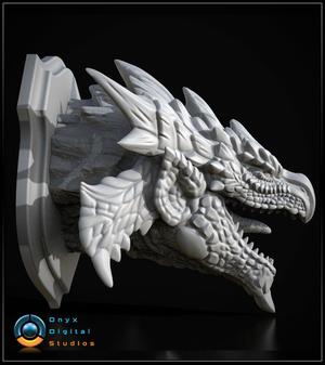 3D Printable Monster hunter wall trophy – Rathalos