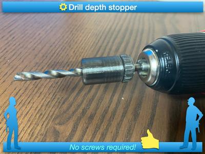 Drill depth stop attachments: 5mm, 5.5mm, 6mm
