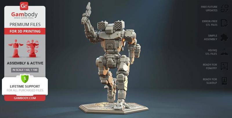 Axman-2N 3D Printing Model | Assembly + Active
