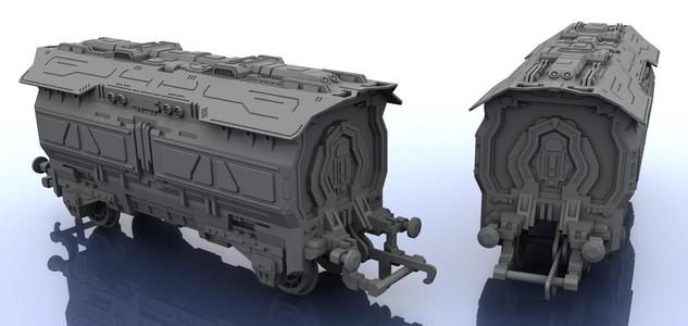 OO Scale Train – Futuristic Carriage v 1 – Short