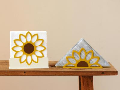 Sunflower – napkin holder – two versions