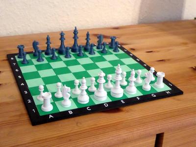 Little Chess Set with Staunton inspired Figures