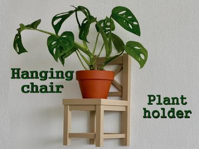 Hanging Chair Plant Holder Wall-Mountable/standing
