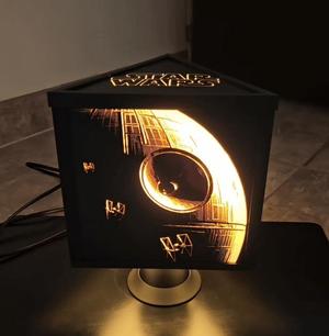 Trilamp Starwars : yoda, vader, death star , logo 