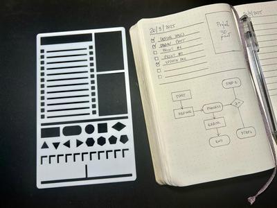 Notebook bullet journal stencil