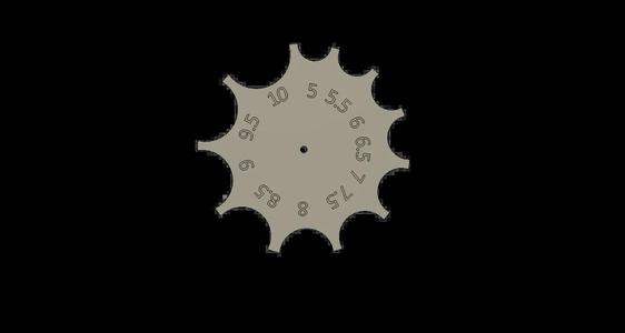 Template for radius R5 – R10, external and internal.