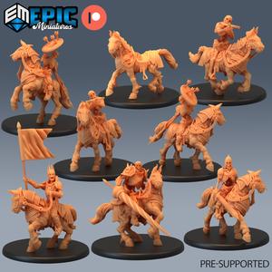 Skeleton Army Cavalry Set / Undead Soldier / Horse Rider / Walking Dead Warrior / Graveyard Encounter