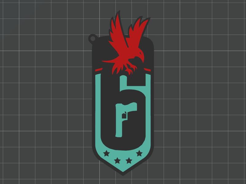 Rainbow 6 Siege – Platinum Charm – Red Crow