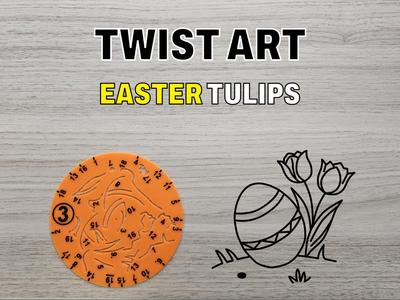Rotary Drawing Stencil - Twist Art 3 Easter Tulips