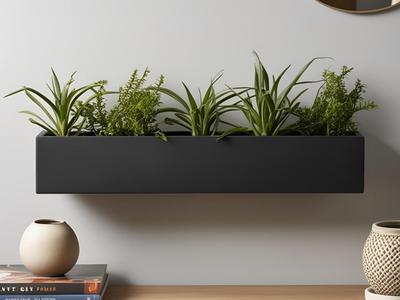 Modern,Minimalist Wall-Mounted Rectangular Planter