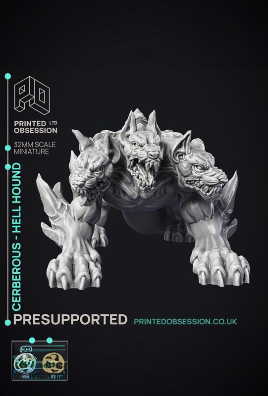 Cerberus – Hell Hound – PRESUPPROTED – 32mm Scale