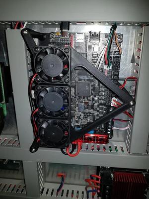 BTT SKR Octopus Pro bord mount with driver cooling fans   