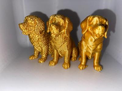 Knitted Golden Retriever Trio