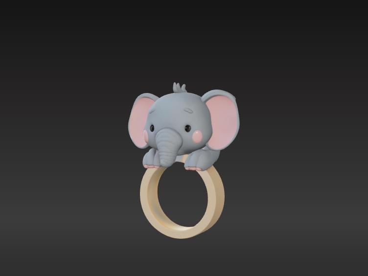 Adorable elephant ring
