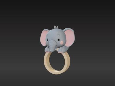 Adorable elephant ring