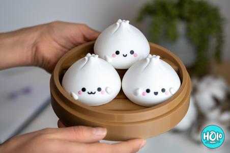 Kawaii Dim Sums in a Cute Basket