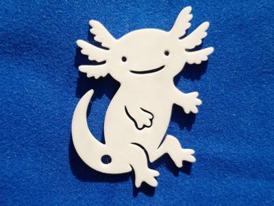 Simple Axolotl keychain