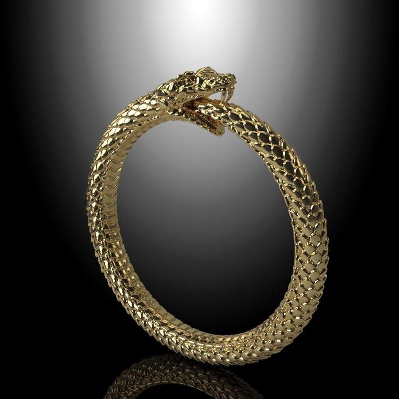 Ouroboros snake ring r-5
