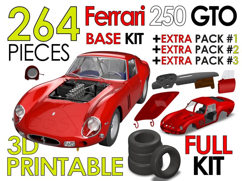 Ferrari 250 GTO – Full Car Kit Bundle Pack 3D Model Collection