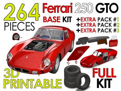 Ferrari 250 GTO – Full Car Kit Bundle Pack 3D Model Collection