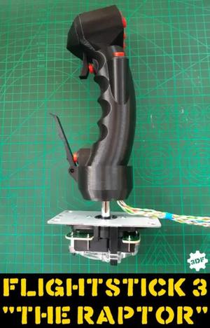 Digital Arcade Flightstick 3 The Raptor - STL version!   