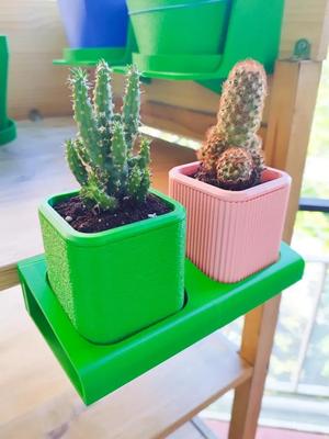 Wall mount for square mini planters   