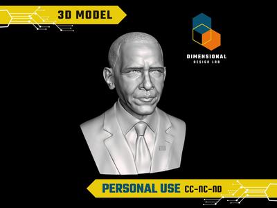 Barack Obama – High-Quality STL File for 3D Printing (PERSONAL USE)