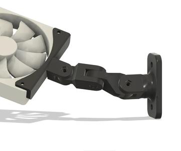 Adjustable Articulating 120 mm Fan Wall Mount Arm – Fan Wall Holder   