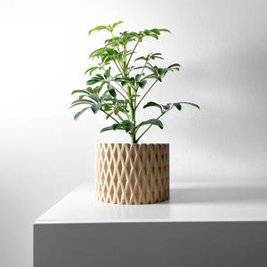 The Grivan Planter Pot with Drainage | Tray & Stand Included | Modern and Unique Home Decor for Plants and Succulents  | STL File