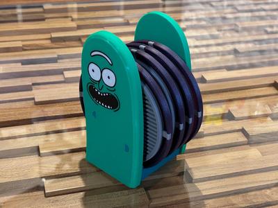 Pickle Rick 4-Piece High Performance Coaster Set