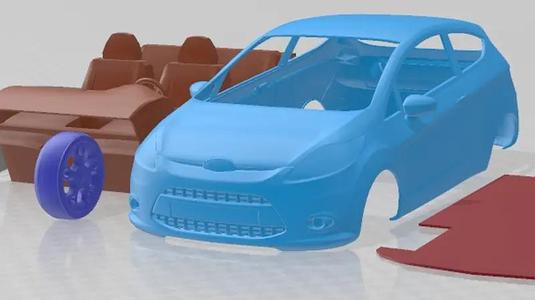 Ford Fiesta 3 Doors 2009 Hatchback Printable Car