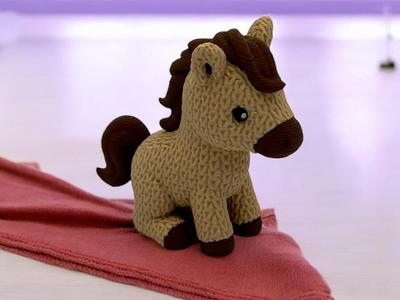 Cute Knitted Horse