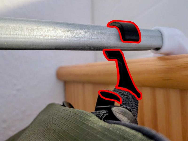 Clothes Rail Hook 90 Degrees
