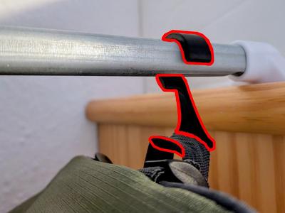 Clothes Rail Hook 90 Degrees