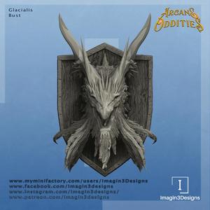 Pre-Supported Glacialis Ice Dragon Bust