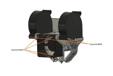 Bambulab hotend upgrade for Ender (very lightweight)