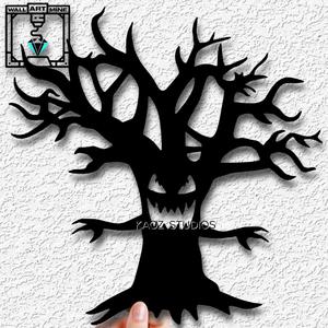 haunted tree wall art scary forest wall decor halloween decoration