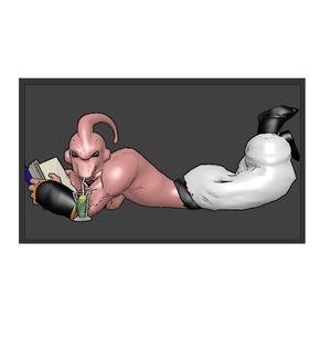 Majin BUU sipping at the temple of time….