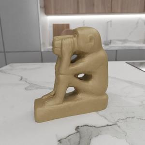 3D Monkey Statue for Decor Home and Living with 3D Stl Files & 3D Printed Decor, Monkey Gift, 3D Printing, Cute Monkey, 3D Figure Print