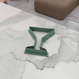 3D Glass Cookie Cutter for Kitchen with 3D Print Stl Files & 3D Printing, Gift for Wife, Martini Glass Cutter, 3D Printed Decor, Clay Cutter