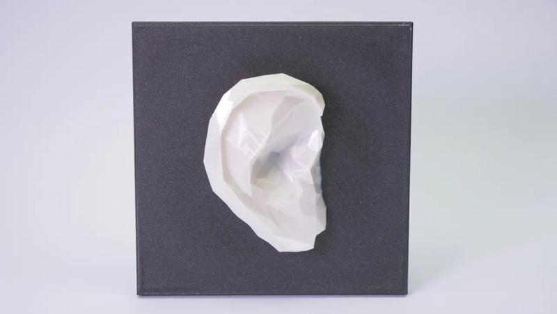 Ear low poly sculpture