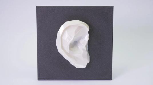 Ear low poly sculpture