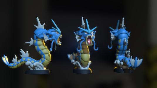 Gyarados dragon statue