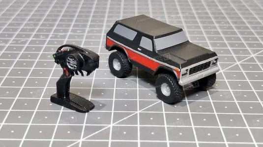 Mini Crawler Similar to Traxxas Bronco TRX4 (1/100) for 1/10 Action Figures