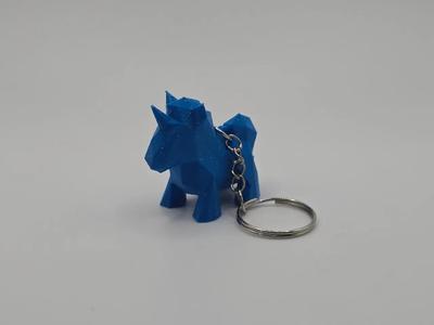Cute Unicorn Lowpoly Keychain (Remix)