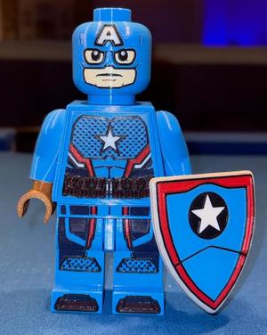 Captain America Brick MegaFigure  (5:1 scale)